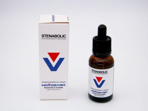 HilmaElite Stenabolic SR9009 50mg/ml liquid bottle for research
