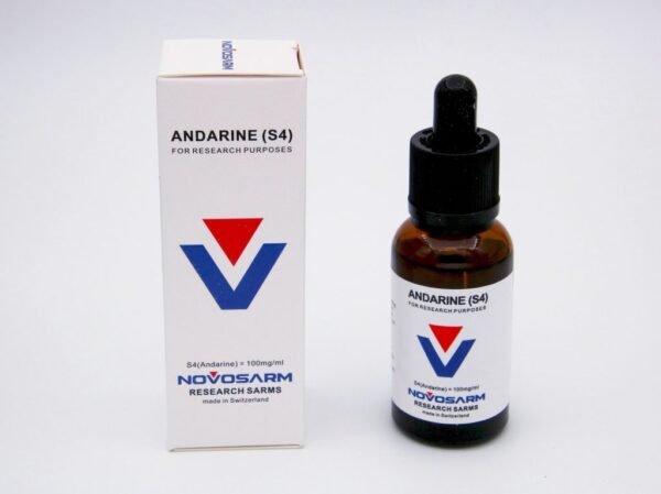NovoSarm ANDARINE (S4) 100 mg/ml Vial NovoSarm ANDARINE S4 100mg/ml liquid vial product bottle for research
